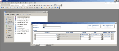 Query-by-example from MS Access